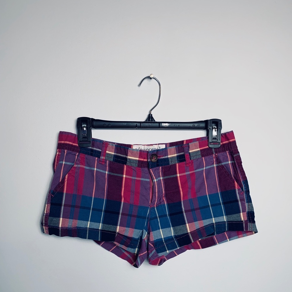 Flashy Plaid Short Shorts